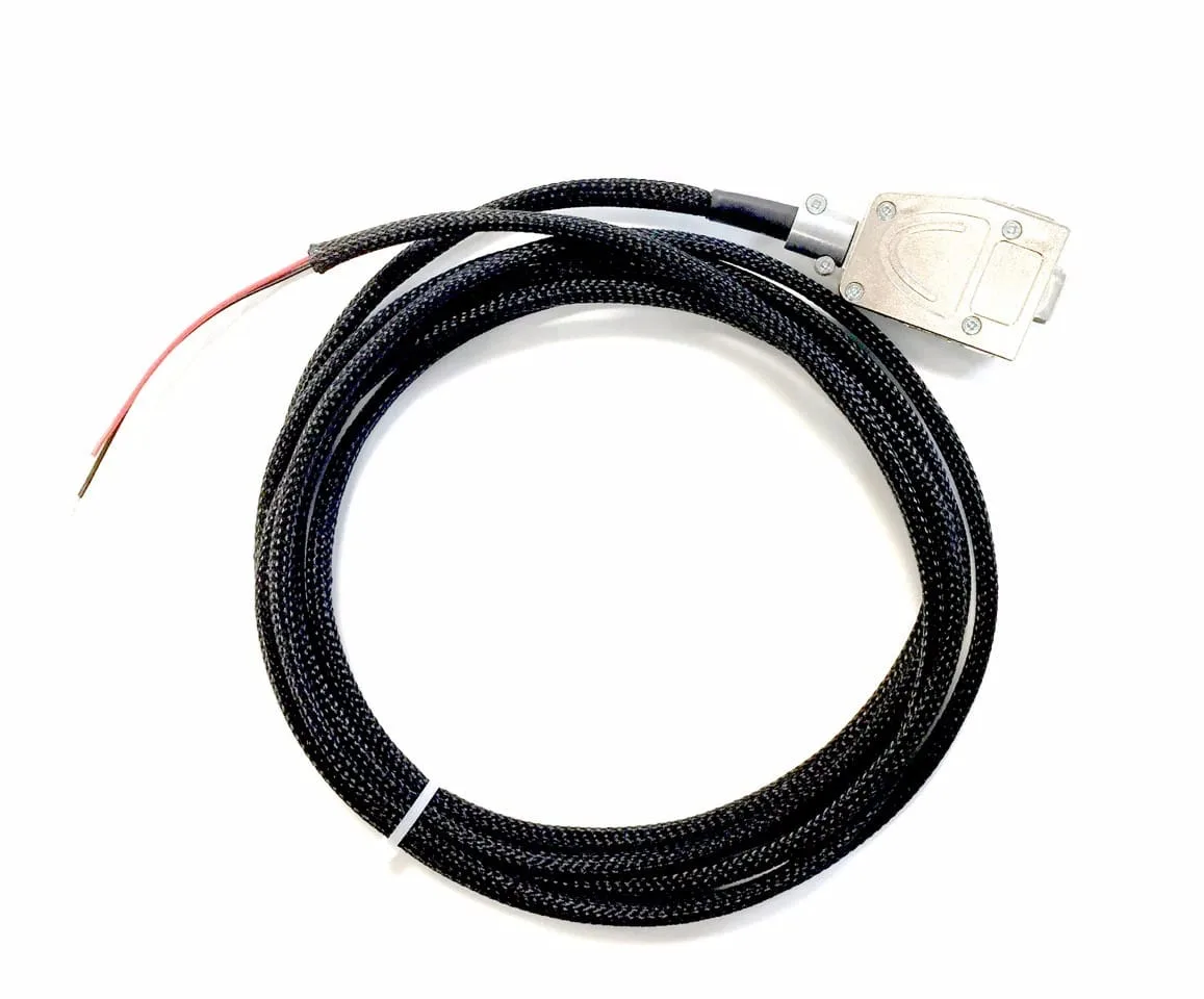 Data cable from a TQ Dittel KRT-2 radio to the AIR Control Display, with a D-Sub at one end and open leads at the other