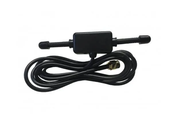 FLARM T dipole antenna with an inline centre body and a coaxial lead