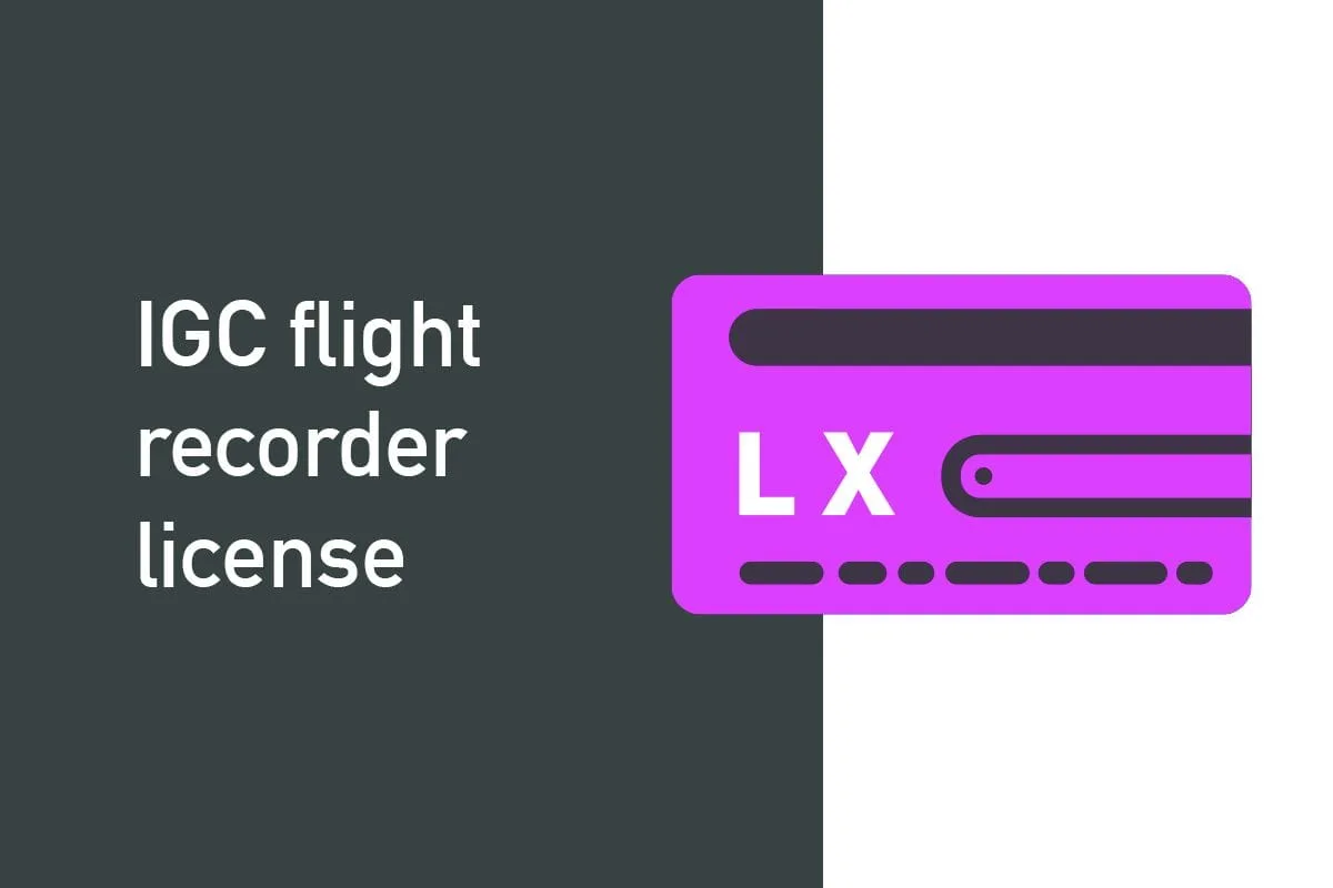 IGC flight recorder licence artwork, showing a stylised licence card