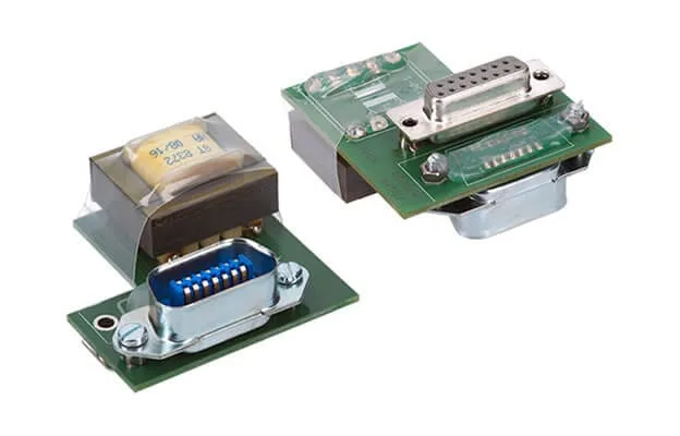 Plug adapter from KRT2 to Filser ATR 720 and Dittel FSG: two adapter boards with D-Sub connectors