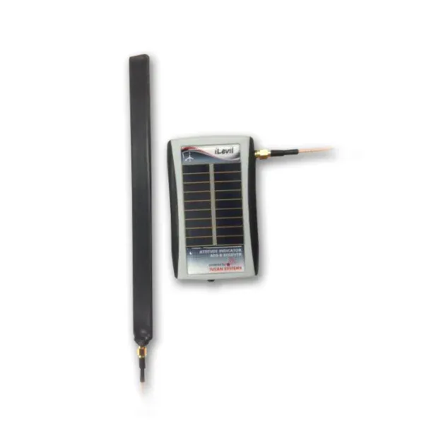 Remote ADS-B antenna: a flat module with a coaxial lead and a whip antenna