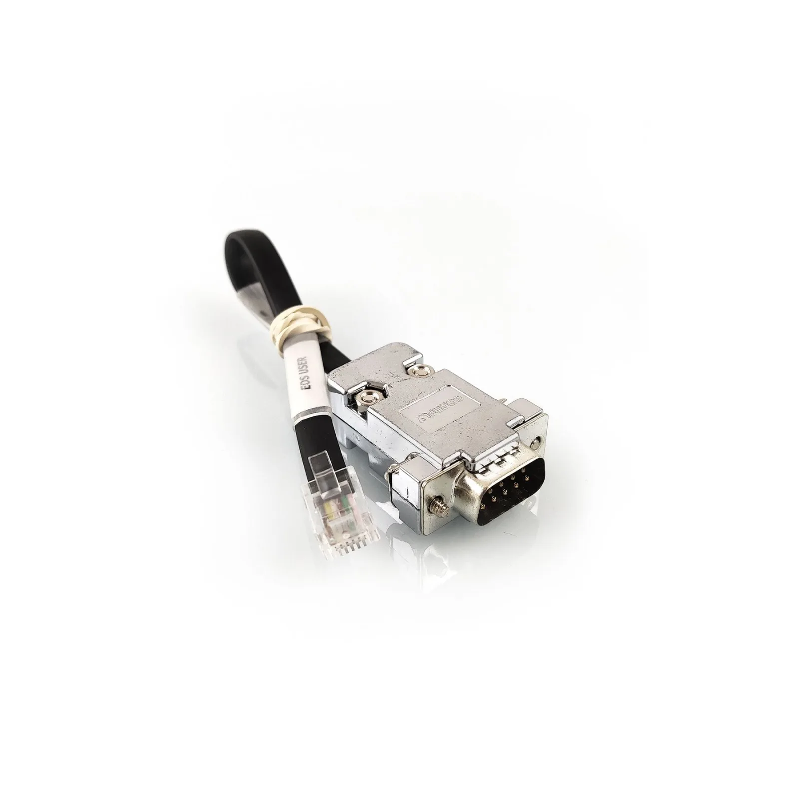 Vario to KRT2 radio cable with a 15-way D-Sub at one end and a circular connector at the other