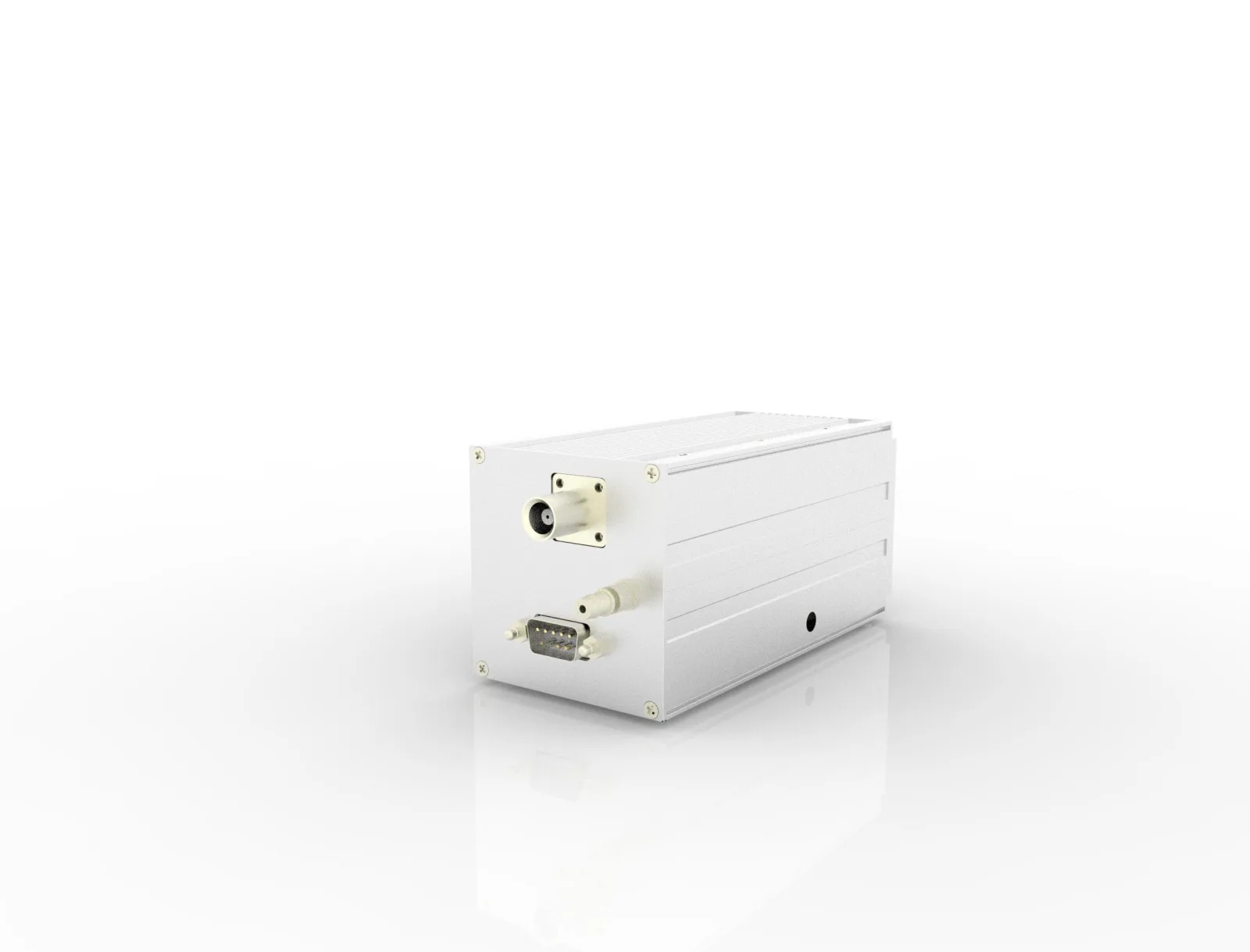 VT-01 Mode-S transponder class 2 at an angle, showing the antenna connector and D-Sub