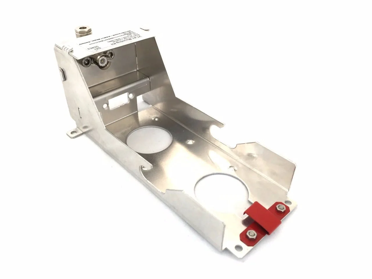 VT-01 transponder mounting rack in aluminium, with the red locking lever